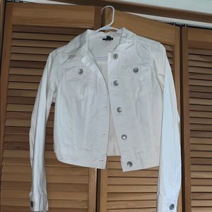 white jean jacket